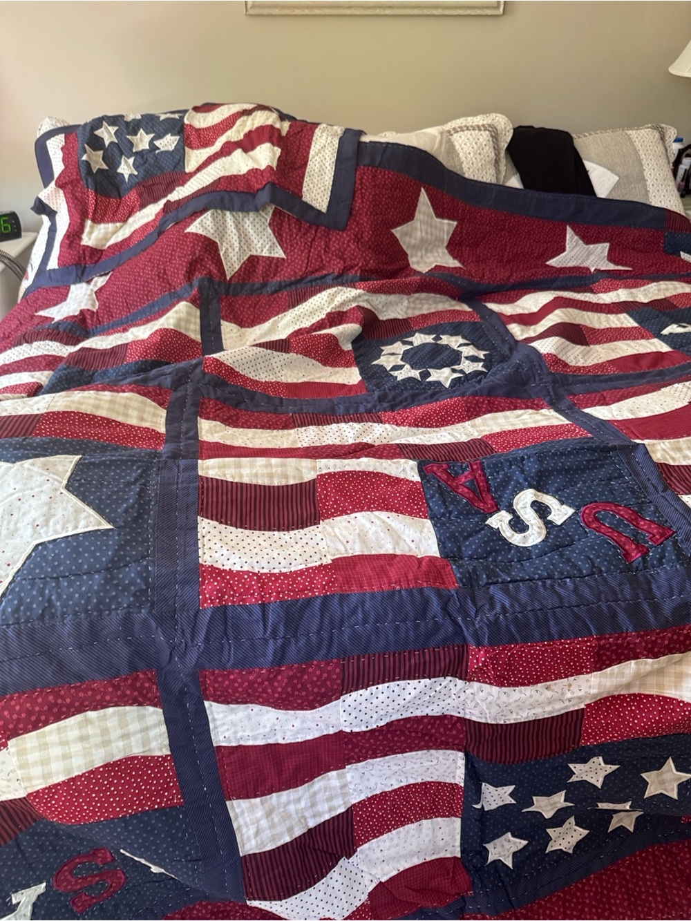 Kohl's Red, White & Blue Star Patchwork Quilt red white blue summer king